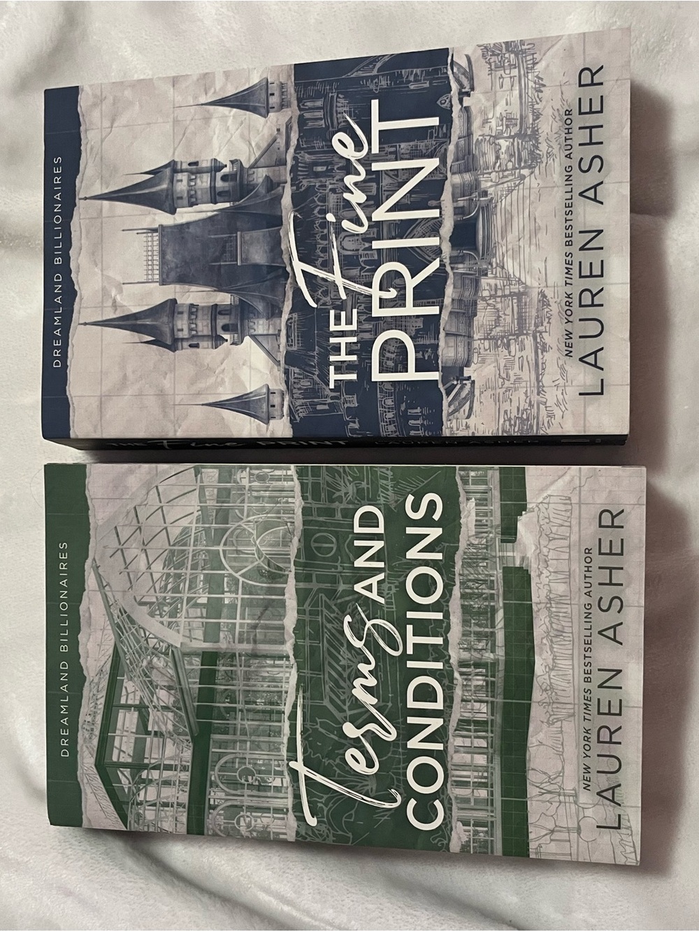 Lauren Asher Dreamland Billionaires Paperback Set - Blue & Green Covers